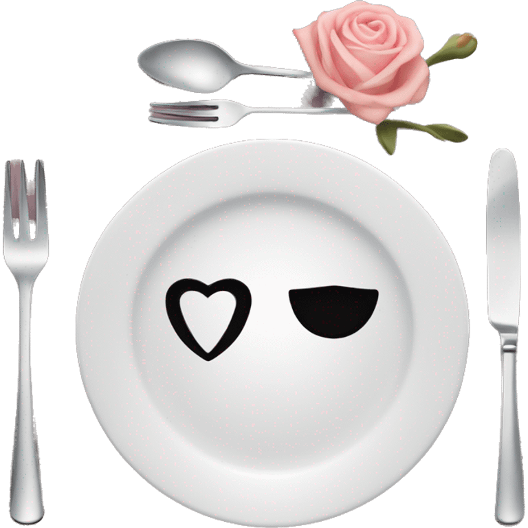 Wedding emoji for a romantic place setting emoji