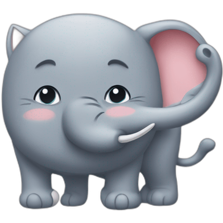 cat with elephant emoji