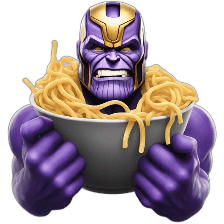 thanos avengers eating spagetti emoji