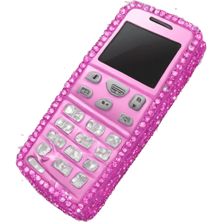 pink bedazzled flip phone emoji