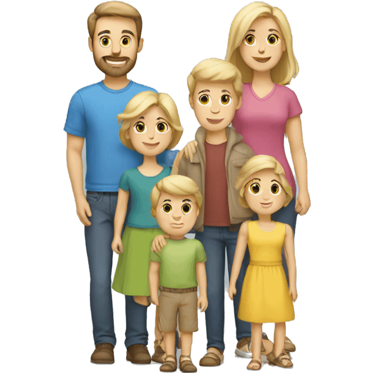 caucasian family emoji