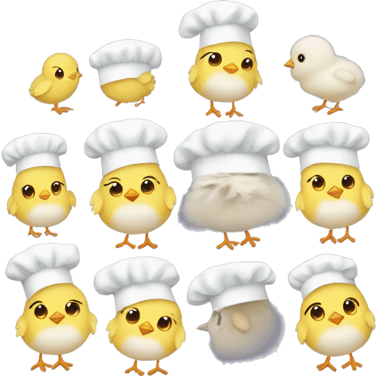 Little chick with chef hat  emoji