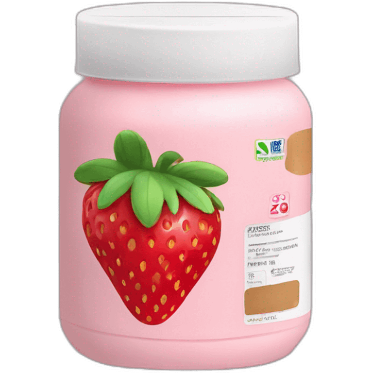 protein powder strawberry flavour emoji