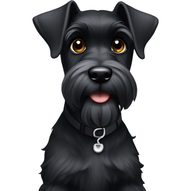 young black  Schnauzer emoji