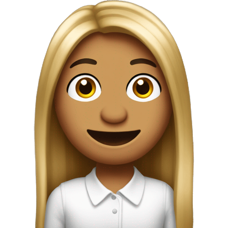 muppet feeling good with long straight dark blonde hair emoji