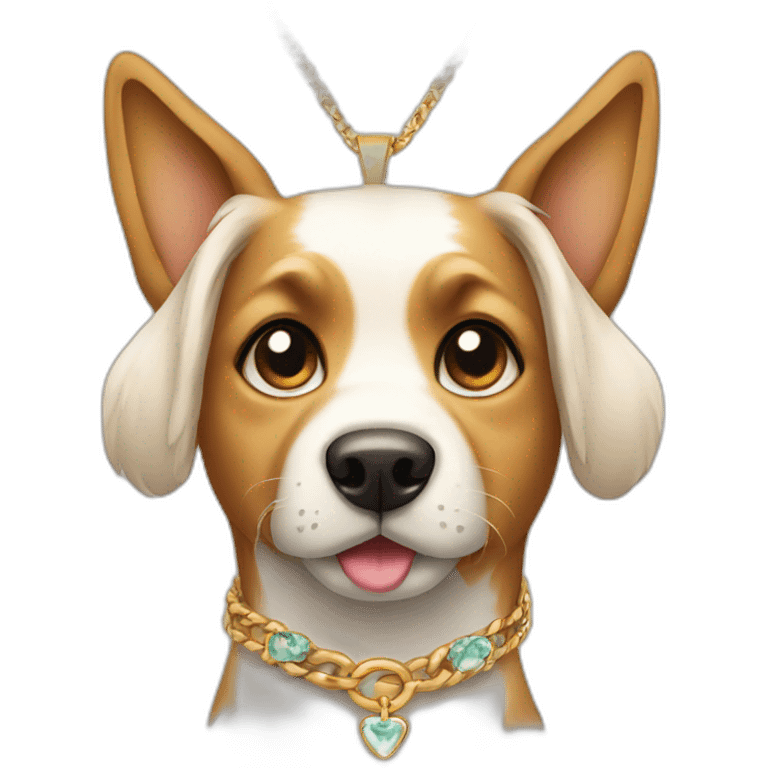 dog with necklace emoji