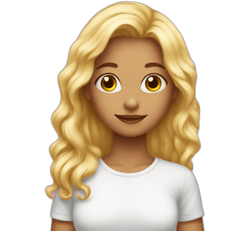 blond girl in love emoji