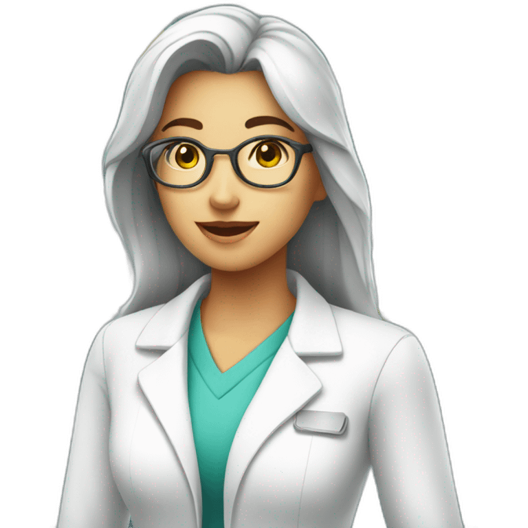 Chica trabajando en una farmacia emoji