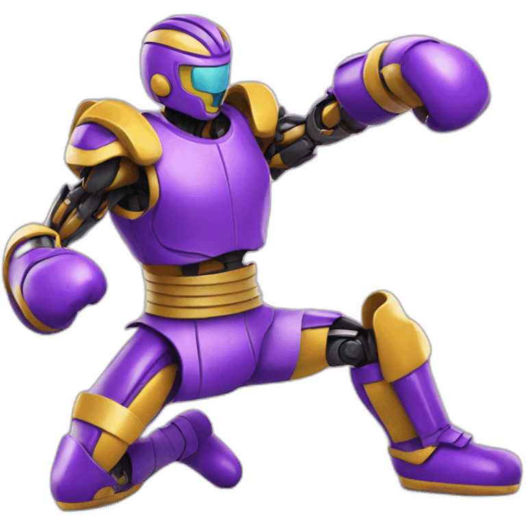 Chinese Boxing robot purple emoji