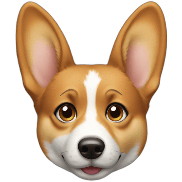 Corgi side-eying woman emoji