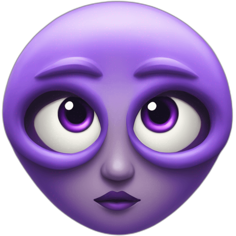 majestic godly violet iris eyeball serious intense symmetrical knowledgable asian emoji