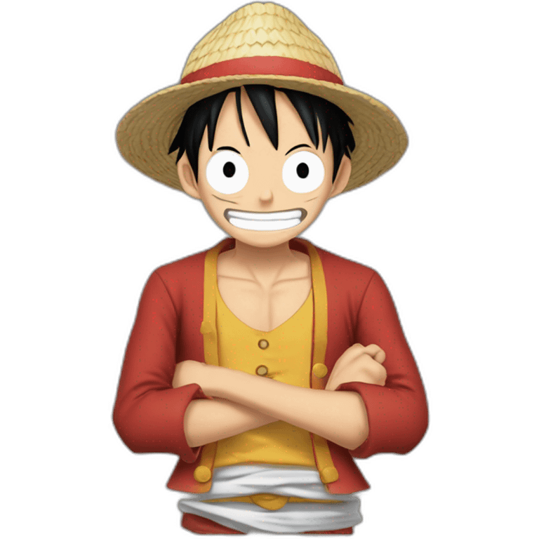 Luffy qui fait un doigt d’honneur emoji