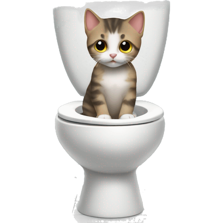 Kitten in a toilet emoji