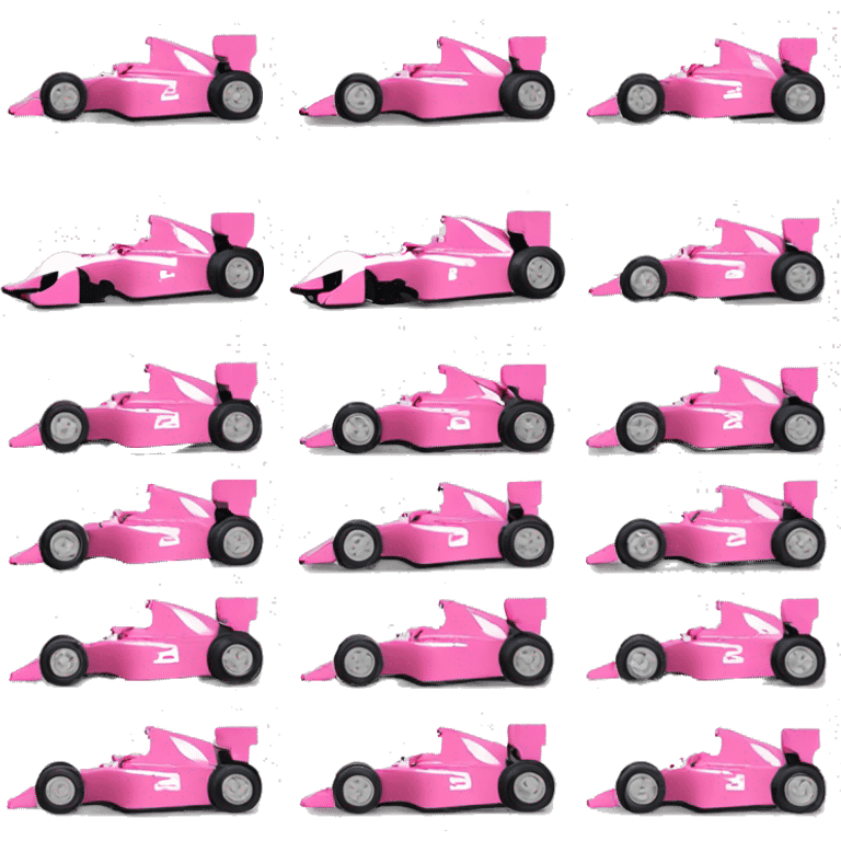 Formula one car color pink emoji