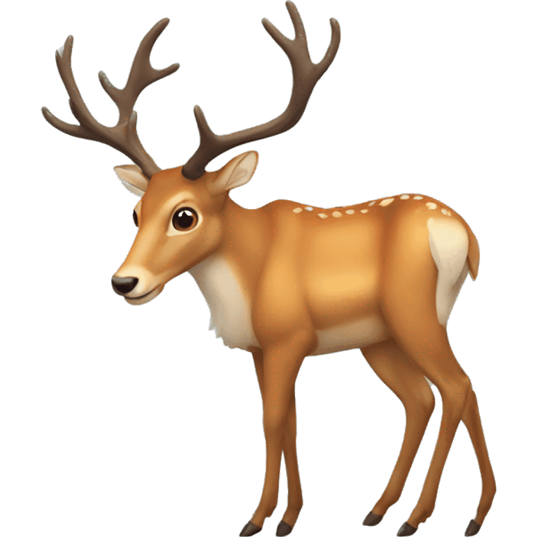 Deer with big antlers  emoji