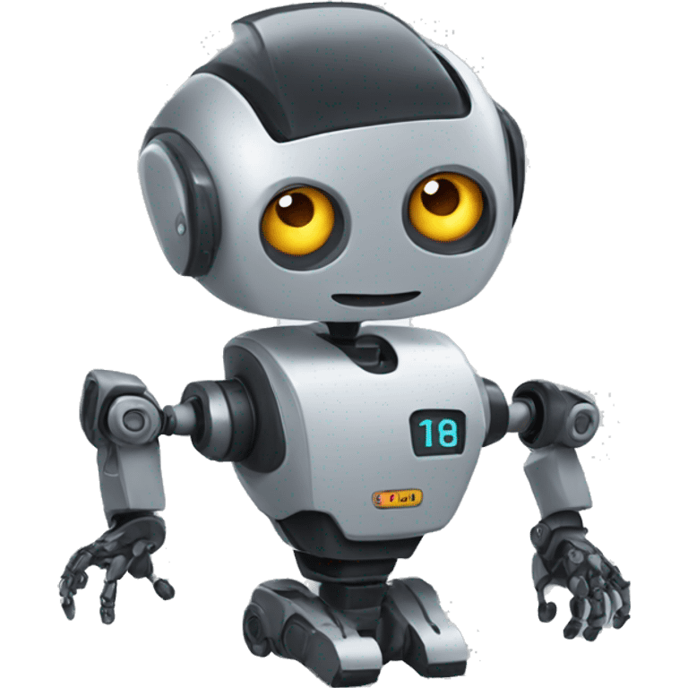 a robot is a teacher emoji