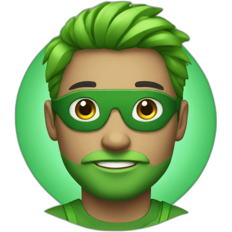 eco friendly super hero emoji