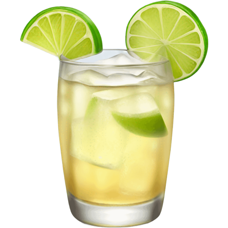 Tequila soda with a lime emoji