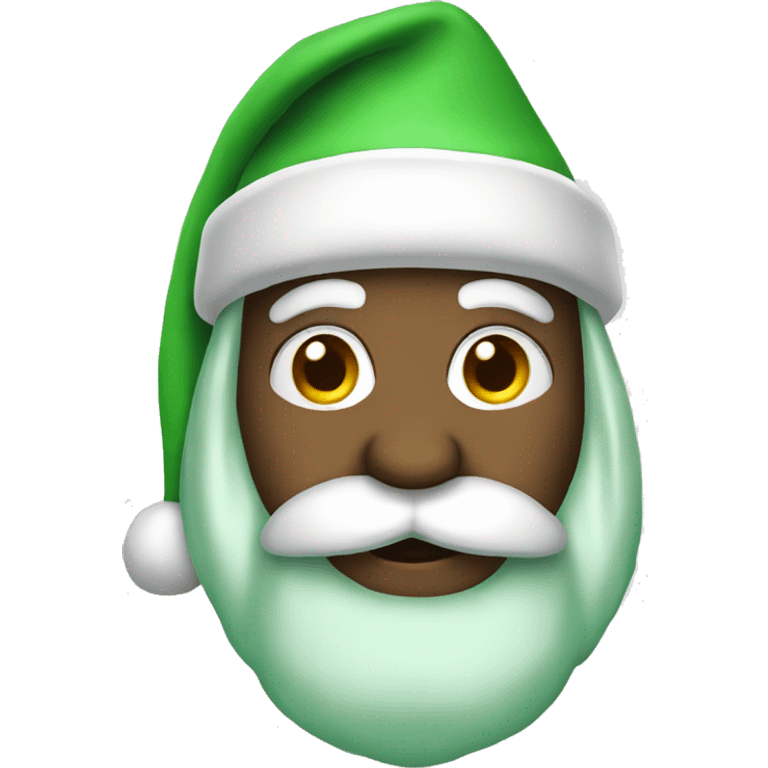 Green santa emoji