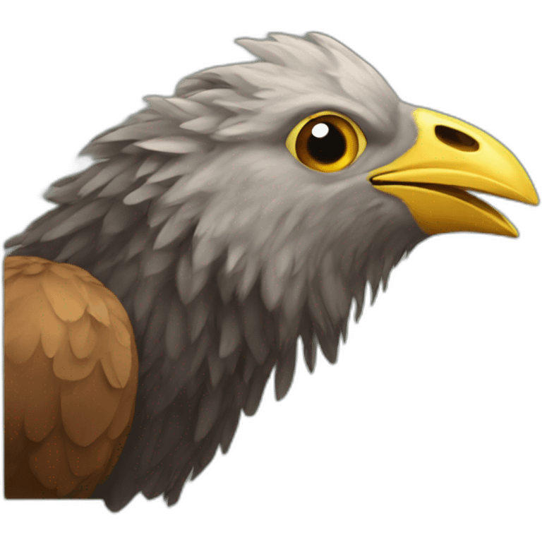 bird with buffalo head emoji