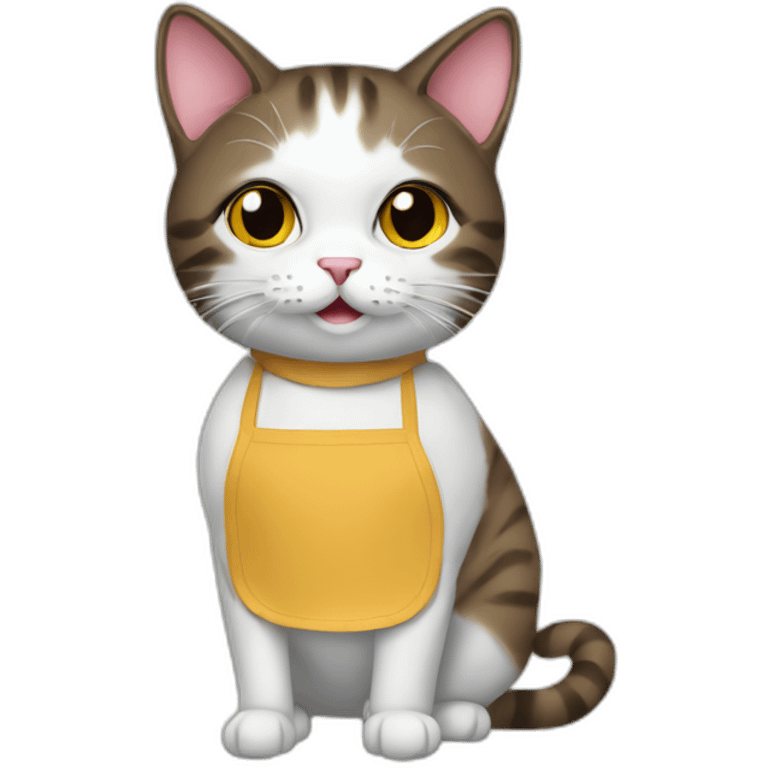 CAT WITH APRON emoji