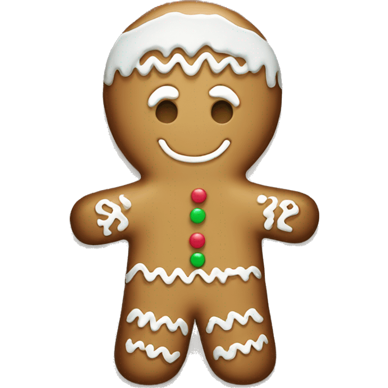 White gingerbread man emoji