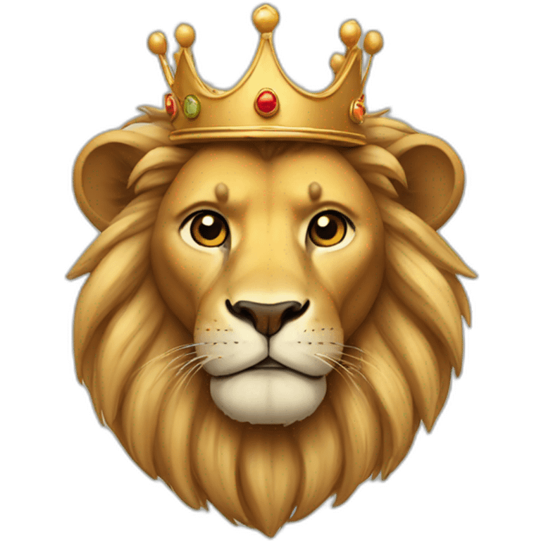 A lion in a crown emoji