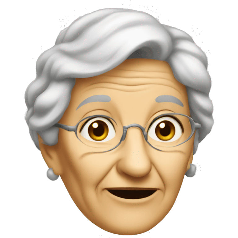 Old lady with big nose emoji