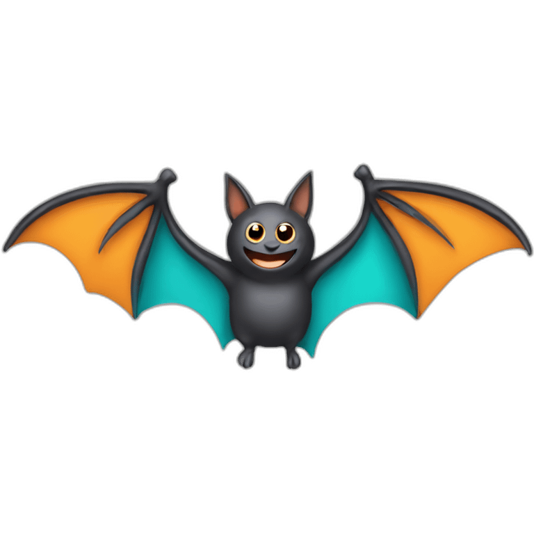 Bat con colores de valencia emoji