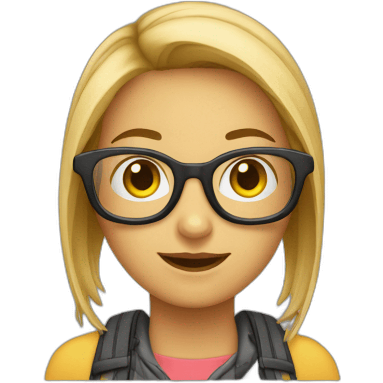 nerdy programmer girl emoji