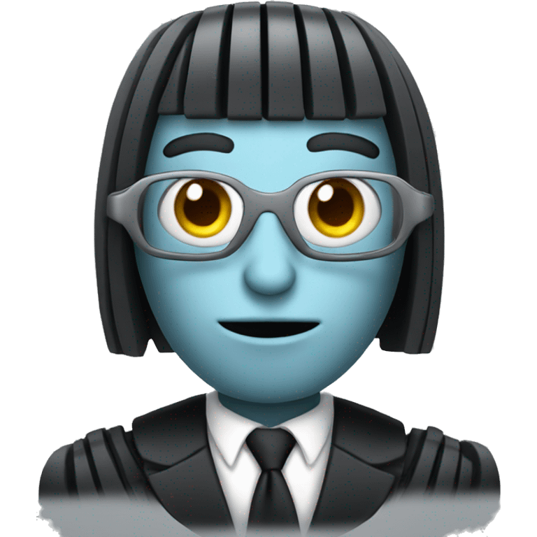 robot judge with a wig emoji