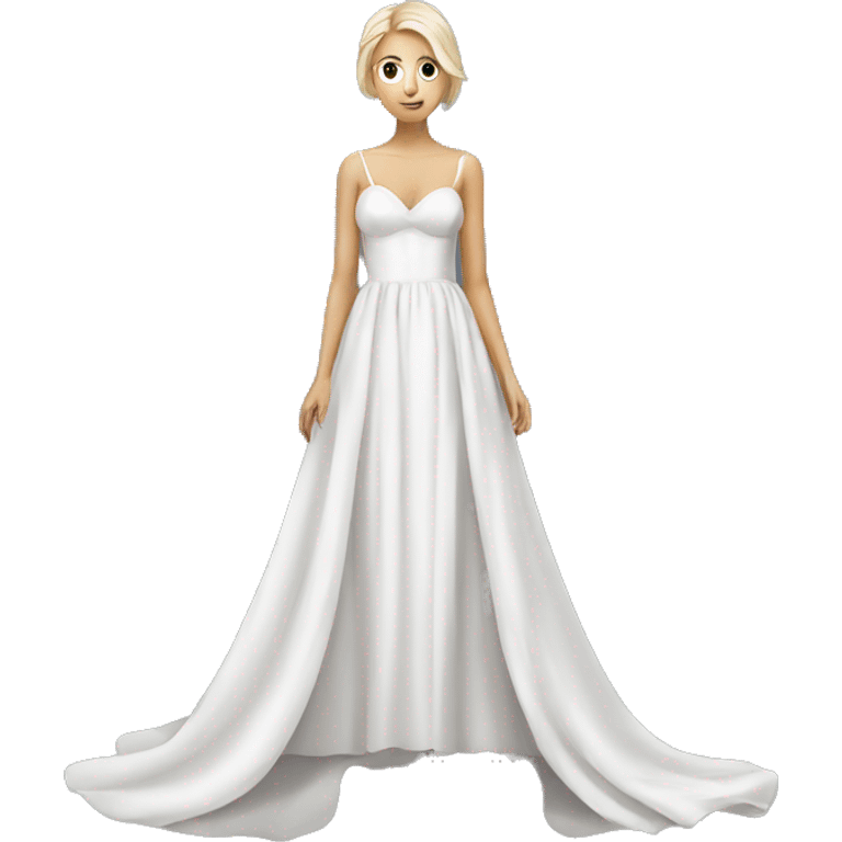 white gown with injection emoji