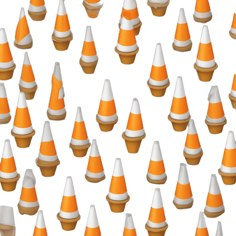 Cone de chantier emoji