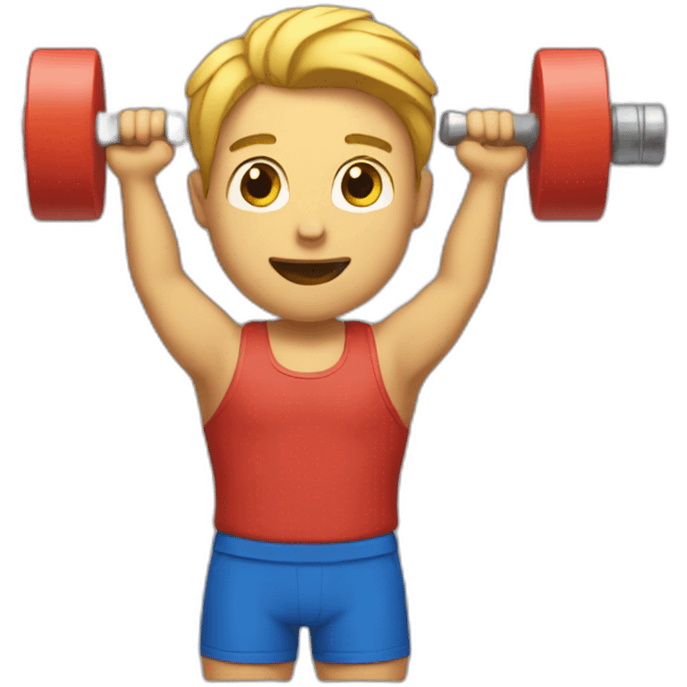 man lifting dumbell emoji