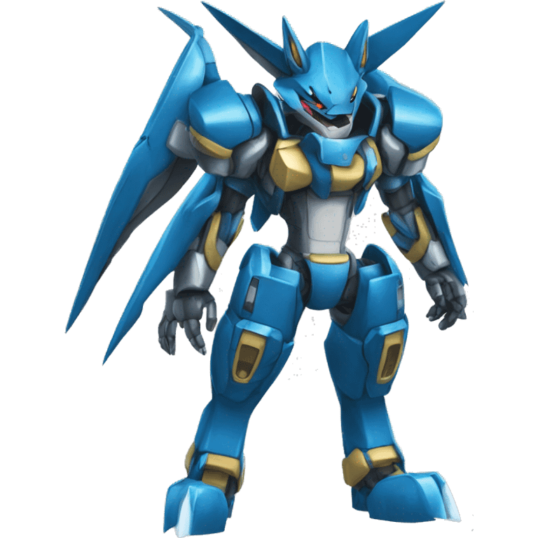 Sharpedo-Lucario-medabot-Mecha full body emoji