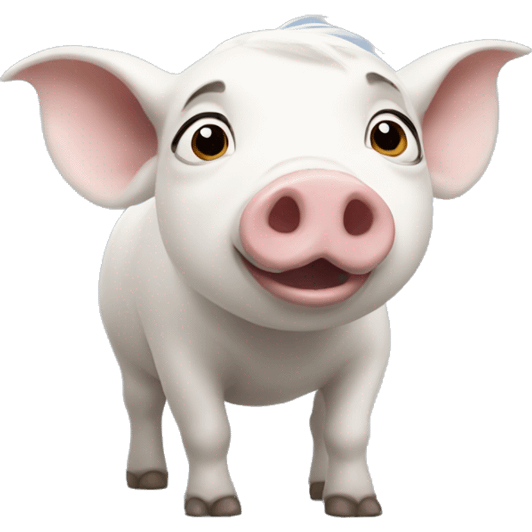 Pua the white pig from moana emoji