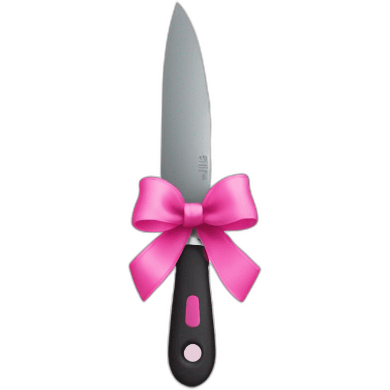 Knife with pink ribbon emoji