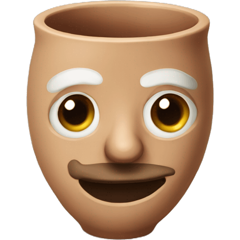 Realistic mexican clay mug isolated.  emoji