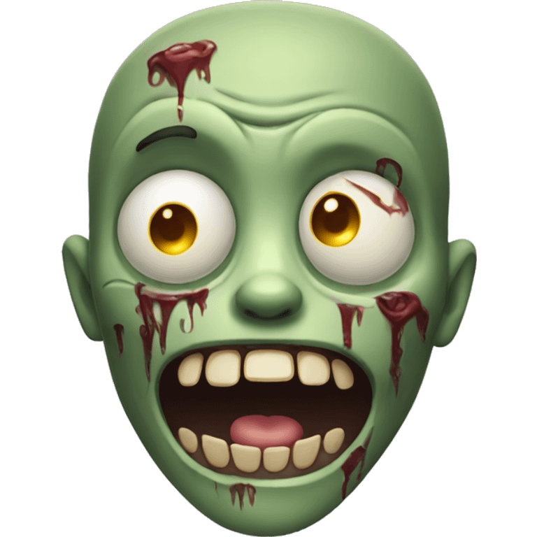 zombie head smiling emoji