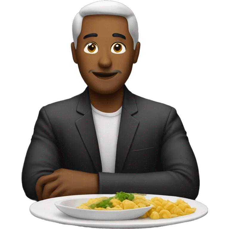 man in restaurant table emoji