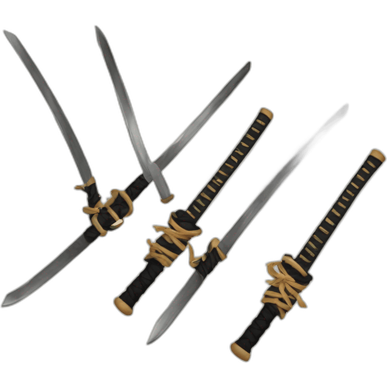 3 katanas emoji