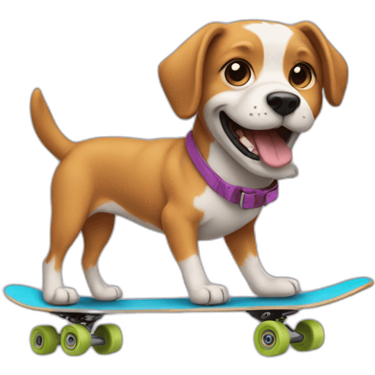 dog on skateboard emoji