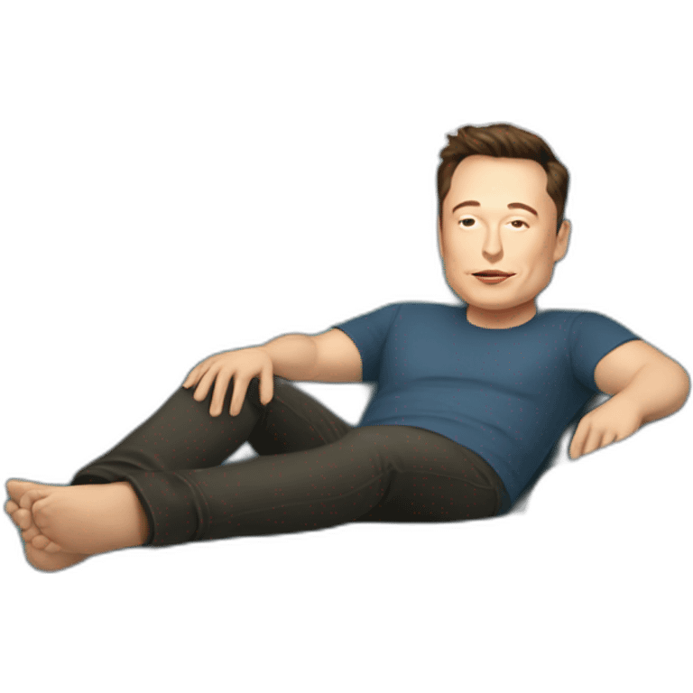 Elon musk couché emoji