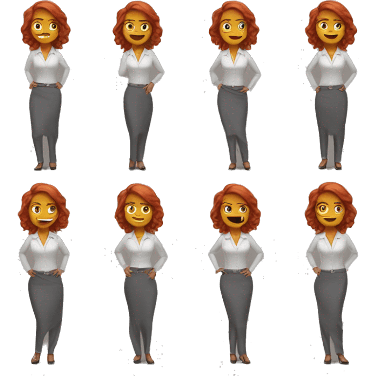 Red hair entrepreneur life coach girl with full body not just fa emoji