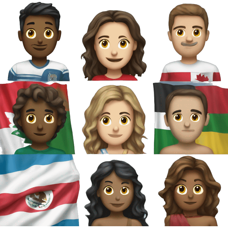 USA, Canada, Mexico, Honduras and Guatemala emoji