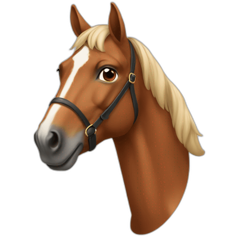 Clear chestnut horse without list emoji