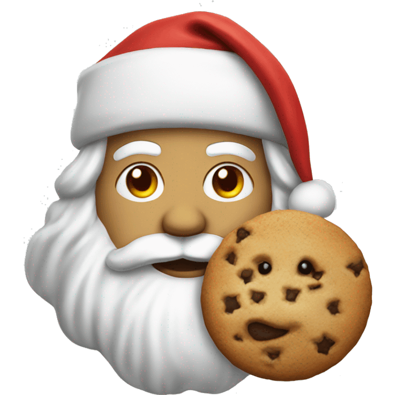 Santa with a Cookie emoji