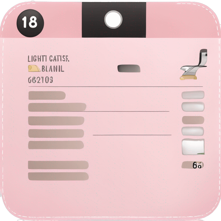 Light pink boarding pass  emoji