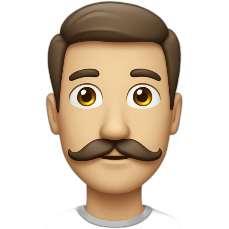 Homme avec une très très petite moustache rectangulaire emoji