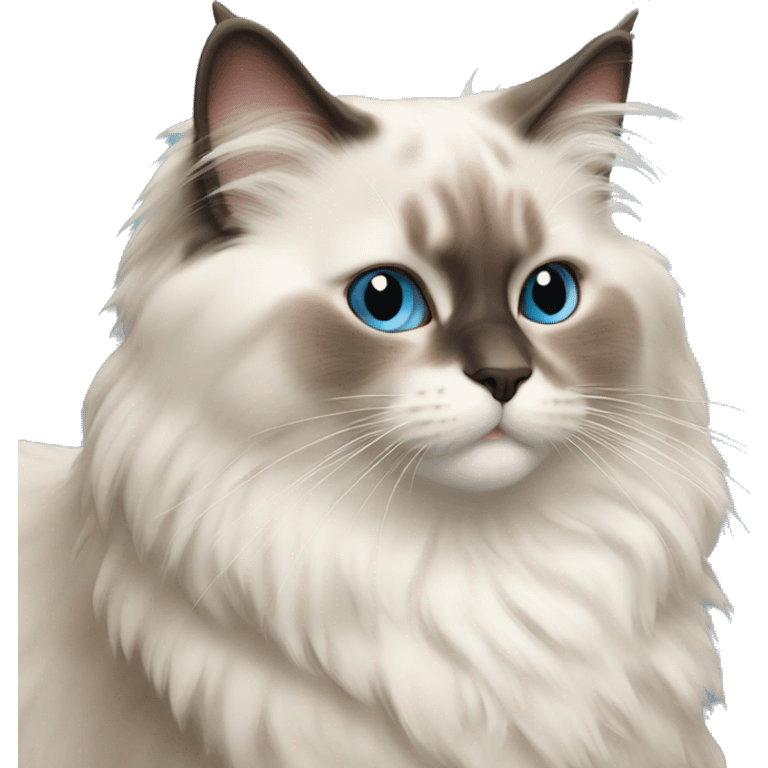 Fluffy ragdoll cat emoji